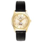 Women's Bulova Gold Ohio Northern Polar Bears Stainless Steel Watch with Leather Band