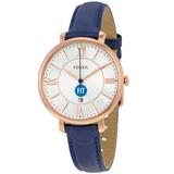 Women's Fossil Navy SUNY Fashion Institute of Technology Tigers Jacqueline Leather Watch