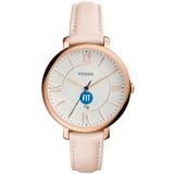 Women's Fossil Pink SUNY Fashion Institute of Technology Tigers Jacqueline Date Blush Leather Watch