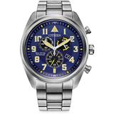 Eco - Drive Garrison Chronograph Super Titanium Watch - Metallic - Citizen Watches