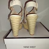 Nine West Shoes | Nine West Wedge Jentri Off White 4.5inch Heel Size 7m | Color: Cream | Size: 7