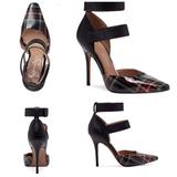 Jessica Simpson Shoes | Jessica Simpson Cassiya Blue Plaid Ankle Strap Pumps | Color: Green/Red | Size: 8.5