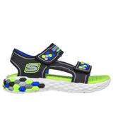 Skechers Boy's Mega-Splash 2.0 - Cuboshore Sandals | Size 12.0 | Black/Lime | Synthetic | Machine Washable