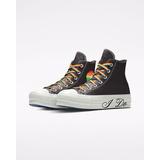 Custom Chuck Taylor All Star Lift Platform Premium Wedding By You - Black - Converse Sneakers