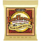 Ernie Ball 2069 Earthwood 80 / 20 Bronze Folk Nylon Ball End Acoustic Guitar Strings
