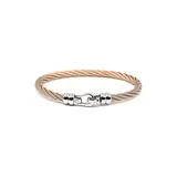 Charriol Ibiza Rose Gold Pvd Cable Stainless Steel Clasp Bracelet