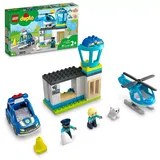 LEGO DUPLO Rescue Police Station & Helicopter 10959 Building Toy, Multicolor