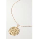 Charms Company - Zodiac Pisces 14-karat Gold, Aquamarine And Diamond Necklace - one size