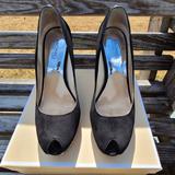 Michael Kors Shoes | Michael Kors Lesly Suede Peep Toe Pumps | Color: Black | Size: 9