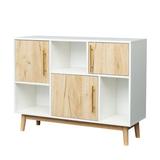 Corrigan Studio® 40"Wooden Tv Cabinet Multi-Purpose Storage Cabinet w/ Side Cabinets & Open Spaces, Size 30.4 H in | Wayfair
