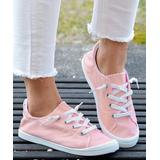 ROSY Women's Boat Shoes Pink - Pink Lace-Up Sneaker - Women