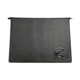 "Black Michigan State Spartans Debossed Faux Leather Laptop Case"