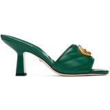 Matelassé Double G Sandals - Green - Gucci Flats