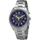 Eco-drive Garrison Chronograph Blue Dial Men's Watch -57l - Blue - Citizen Watches