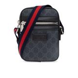 Black Supreme Logo Canvas Flight Bag
