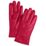 Women's Leather Gloves by Accessories For All in Classic Red (Size 8 1/2)
