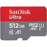 SanDisk 512GB Ultra MicroSDXC UHS-I Memory Card with Adapter - 120MB/s, C10, U1, Full HD, A1, Micro SD Card - SDSQUA4-512G-GN6MA