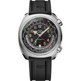 Glycine Men's Airman Sst Gl0312 43mm Black Dial Rubber Watch