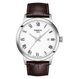Tissot Classic Dream Leather Strap Watch, 42mm in White at Nordstrom