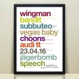 Personalised 'My Perfect Best Man' Print, Blue