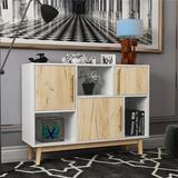 Corrigan Studio® Deilyn 3 - Door Apothecary Accent Cabinet Wood in Brown, Size 29.92 H x 13.0 W x 39.4 D in | Wayfair