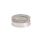 Plus Size Women's Bangle Bracelet Set by Jessica London in Silver