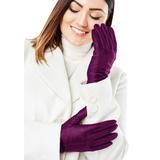Women's Leather Gloves by Accessories For All in Dark Berry (Size 8 1/2)
