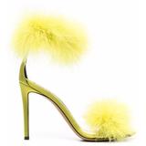 110mm Feather-straps Sandals - Green - Alexandre Vauthier Heels