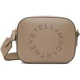 Small Taupe Logo Camera Bag - Black - Stella McCartney Shoulder Bags