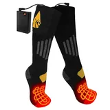 Actionheat Unisex XXL Battery Heated Socks In Black/yellow