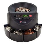 Cassida C100 Coin Sorter, 4 Compartments, Black (C100)