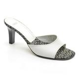 Coach Shoes | Coach Marnie White Leather High Heel Slide Sandal 9.5 M | Color: White | Size: 9.5