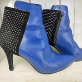 Nine West Shoes | Blue Nine West Stiletto Ankle Boots | Color: Black/Blue | Size: 8