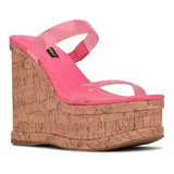 Nine West Rapps Women's Wedge Sandals, Size: 8, Med Pink