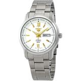 5 Automatic White Dial Stainless Steel Watch