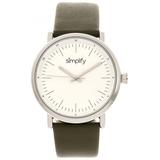The 6200 White Dial Olive Leather Watch