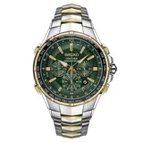 Seiko Men's Coutura Two Tone Stainless Steel Radio Sync Solar Watch - SSG022, Size: Large, Multicolor