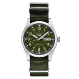 Seiko Men's 5 Sports Stainless Steel Green Dial Watch - SRPG33, Size: Large