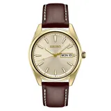 Seiko Men's Essential Champagne Dial Watch - SUR450, Size: Large, Brown
