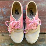 Vans Shoes | Beige And Light Pink Lightly Used Authentic Vans | Color: Pink/Tan | Size: 8.5