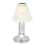 Sterno 80480 Paige Candle Lamp - 4 3/8"D x 10"H, Duchess Frost Shade/Chrome Base