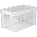 Super Stacker Storage Boxes, Hold 400 3 x 5 Cards, Plastic, Clear