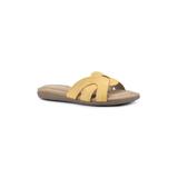 Women's Cliffs Fortunate Slide Sandal by Cliffs in Yellow Suede Smooth (Size 9 M)
