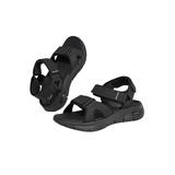 Extra Wide Width Men's Skechers Arch Fit® Adjustable Strap Leather Sandal by Skechers in Black (Size 15 WW)