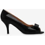 Lapua 70 Peep-toe Pumps In Patent Leather - Black - Ferragamo Heels