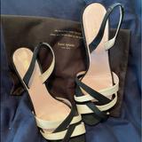 Kate Spade Shoes | Kate Spade Womens 10 Heeled Sandals | Color: Black/White | Size: 10