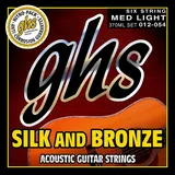 Ghs Silk/Phospor Bronze Medium Light Acoustic Guitar Strings (12-54)
