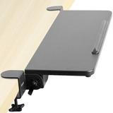 Vivo Black Clamp-on Keyboard Tray Manufactured Wood in Black/Brown, Size 2.5 H x 31.3 W x 9.0 D in | Wayfair MOUNT-KB06H