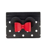 Kate Spade New York Women's Card Holders Black - Disney x Kate Spade New York Black Dot Minnie Mouse Leather Card Holder
