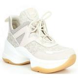 Michael Kors Shoes | Michael Kors Women's Olympia Trainer Sig Jacquard Sneaker Shoes Natural Multi | Color: Cream | Size: Various